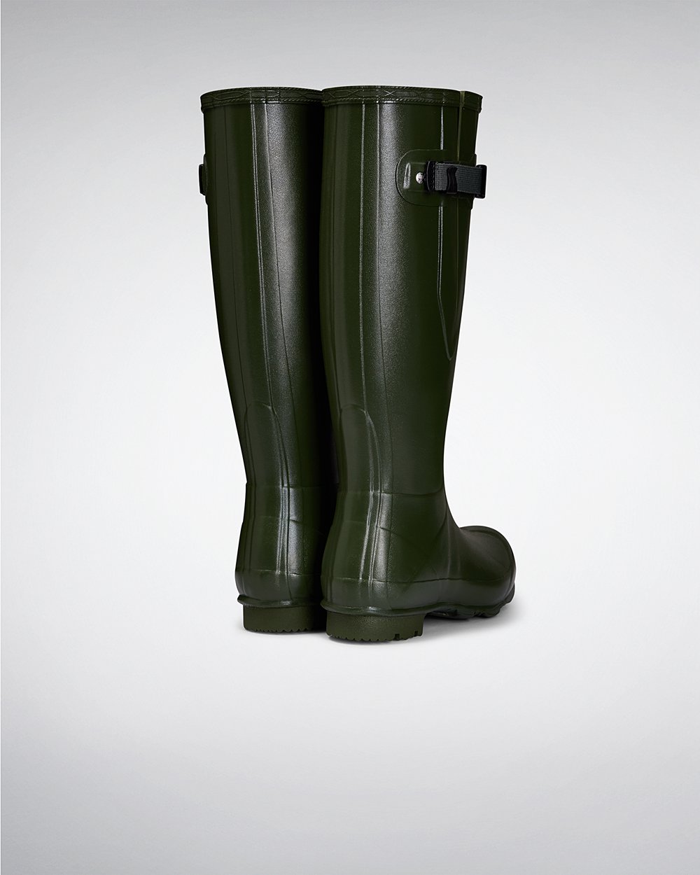 Womens Tall Rain Boots - Hunter Norris Field Side Adjustable (78DYLVPAQ) - Green